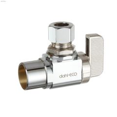 Female Copper Solder x Copper Compression Angled Supply Stop