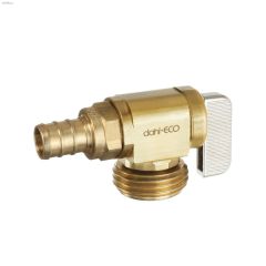1\/2\" CrimPex Hose Rough Brass Hose & Boiler Drain Valve