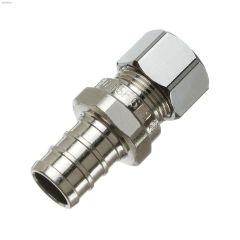 1\/2\" x 3\/8\" CrimPex x Compression Chrome Plated Adapter
