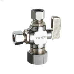 5\/8\" x 3\/8\" x 3\/8\" Copper Compression Dual Outlet Valve