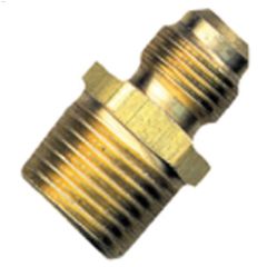 3\/8\" x 1\/2\" Flare x MIP Half Brass 45 Degree Flare Union
