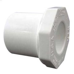 1\" x 3\/4\" Spigot x Socket White PVC Reducer Bush