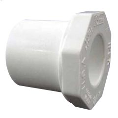 3\/4\" x 1\/2\" Spigot x Socket White PVC Reducer Bush