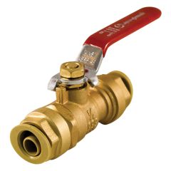 1/2" Push-Fit Forged Brass Full Port Ball Valve