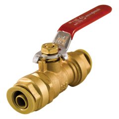3/4" Push-Fit Forged Brass Full Port Ball Valve