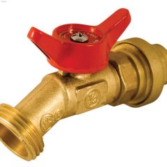 1\/2\" Push-Fit Brass Male Hose Bib Connector No Kink