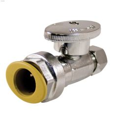 1\/2\" Push-Fit x 3\/8\" Compression Straight Supply Stop