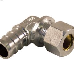 1\/2\" x 3\/8\" PEX x Compression Angled PEX Adapter