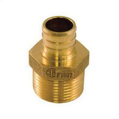3\/4\" x 1\/2\" Barb x MPT Brass PEX Adapter