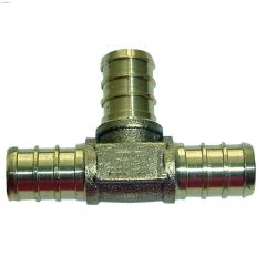 3\/4\" x 1\/2\" x 3\/4\" Barb Brass PEX Tee