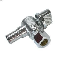 1\/2\" x 3\/8\" Compression Solid Brass PEX Angled Supply Stop