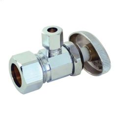 5\/8\" x 3\/8\" Compression Solid Brass Angled Supply Stop