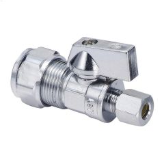 5\/8\" x 3\/8\" Compression Quarter Turn Straight Supply Stop
