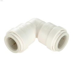 3\/8\" Union Off-White Polysulfone Quick Connect Elbow