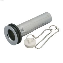 1-1\/4\" x 8\" Polished Chrome Sink Drain With Overflow