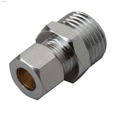 M-Line 3\/8\" x 1\/2\" Compression x MIP Brass Connector