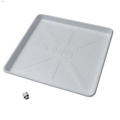 30\" x 28\" x 2-1\/2\" White 0.09\" Thick Washing Machine Pan