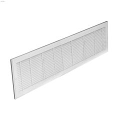 24\" x 6\" White Louvered Design Sidewall Grille