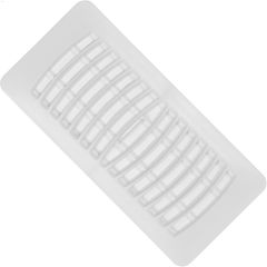4\" x 12\" White Louvered Design Floor Register