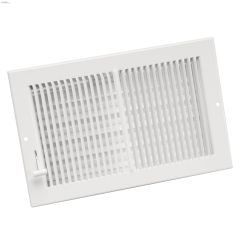10\" x 6\" White Louvered Design Multi-Shutter Register