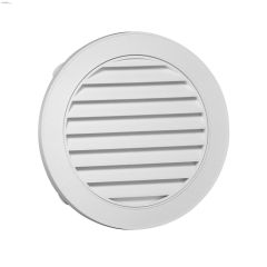 Duraflo 18\" White Round Gable Vent