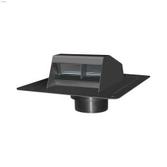 Duraflo 12.928\" x 10.934\" Black Bathroom Exhaust Vent