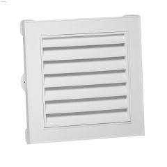 Duraflo 12\" x 12\" x 0.8\" White Square Gable Vent