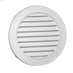 Duraflo 22\" White Round Gable Vent