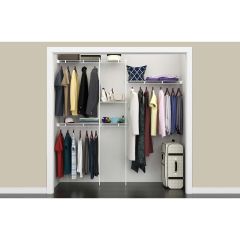 96" x 12" White Steel Closet Organizer