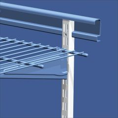 ShelfTrack\u00ae 12\" x 1\" x 5\/8\" White Steel Standard
