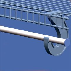 SuperSlide\u00ae 48\" x 5\/8\" White Steel Closet Rod