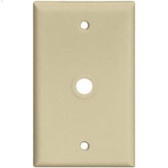 Ivory Thermoset (1) Telephone\/Coaxial Opening Wall Plate
