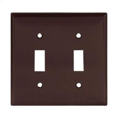 Brown Thermoset (2) Toggle Switch Wall Plate