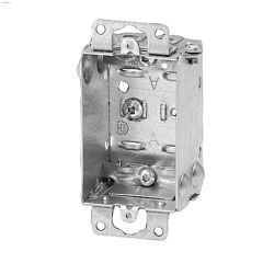 2\" x 3\" x 1-1\/2\" Rugged Metallic Single Gang Device Box