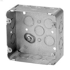 4-11\/16\" x 4-11\/16\" x 1-1\/8\" Metallic Square Device Box