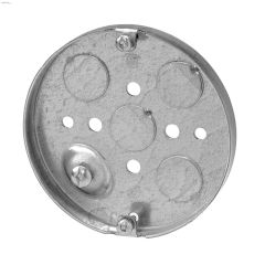 4\" x 1\/2\" Rugged Metallic Octagon Ceiling Pan Box