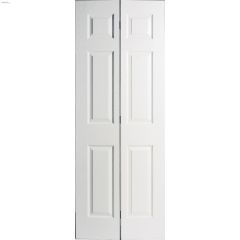 24\" x 80\" Prime White Masonite Classics Bi-Fold Door