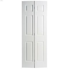30\" x 80\" Prime White Masonite Classics Bi-Fold Door