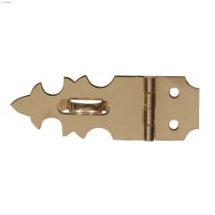 5\/8\" x 1-7\/8\" Bright Brass Decorative Hasp