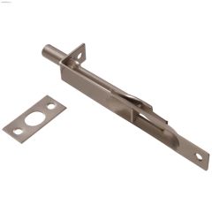 6\" Solid Brass\/Satin Nickel Flush Bolt
