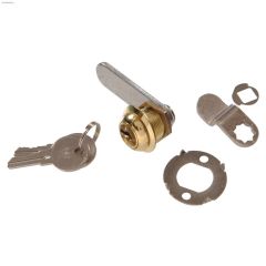 3\/4\" Brass Plated Keyed Door\/Drawer Utility Lock