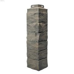 Novik\u00ae 21-1\/4\" x 6.1\" Smoke Gray Stacked Stone Corner
