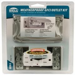 GFCI Gray Rugged Die Cast Flip Cover Kit