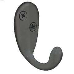 Crochet utilitaire noir 1-5/8"