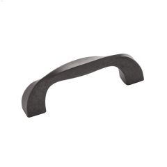 3\" Black Iron Twist Cabinet Pull