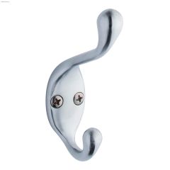 1\" Satin Chrome Double Hook