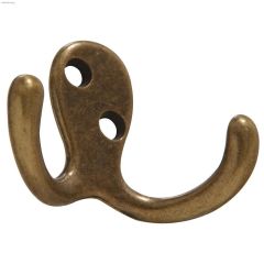 Antique Brass Double Clothes Hook