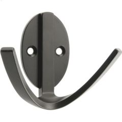 Black Ornamental Double Robe Hook