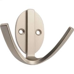 Satin Nickel Ornamental Double Robe Hook
