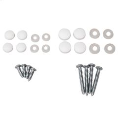 White Steel Rod & Shelf Bracket Hardware